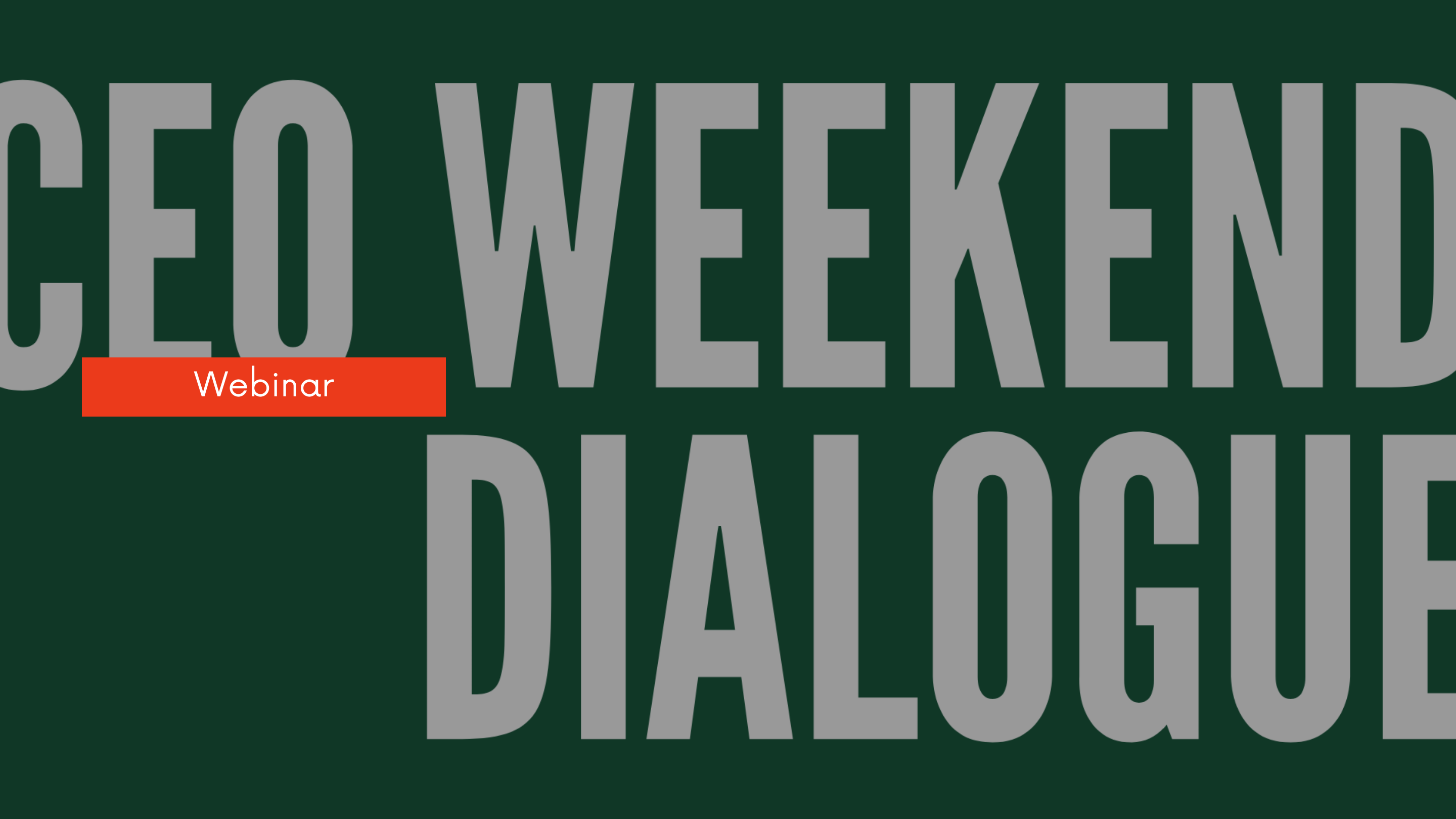 CEO Weekend Dialogue “Mengulas Kebijakan DMO 2021”