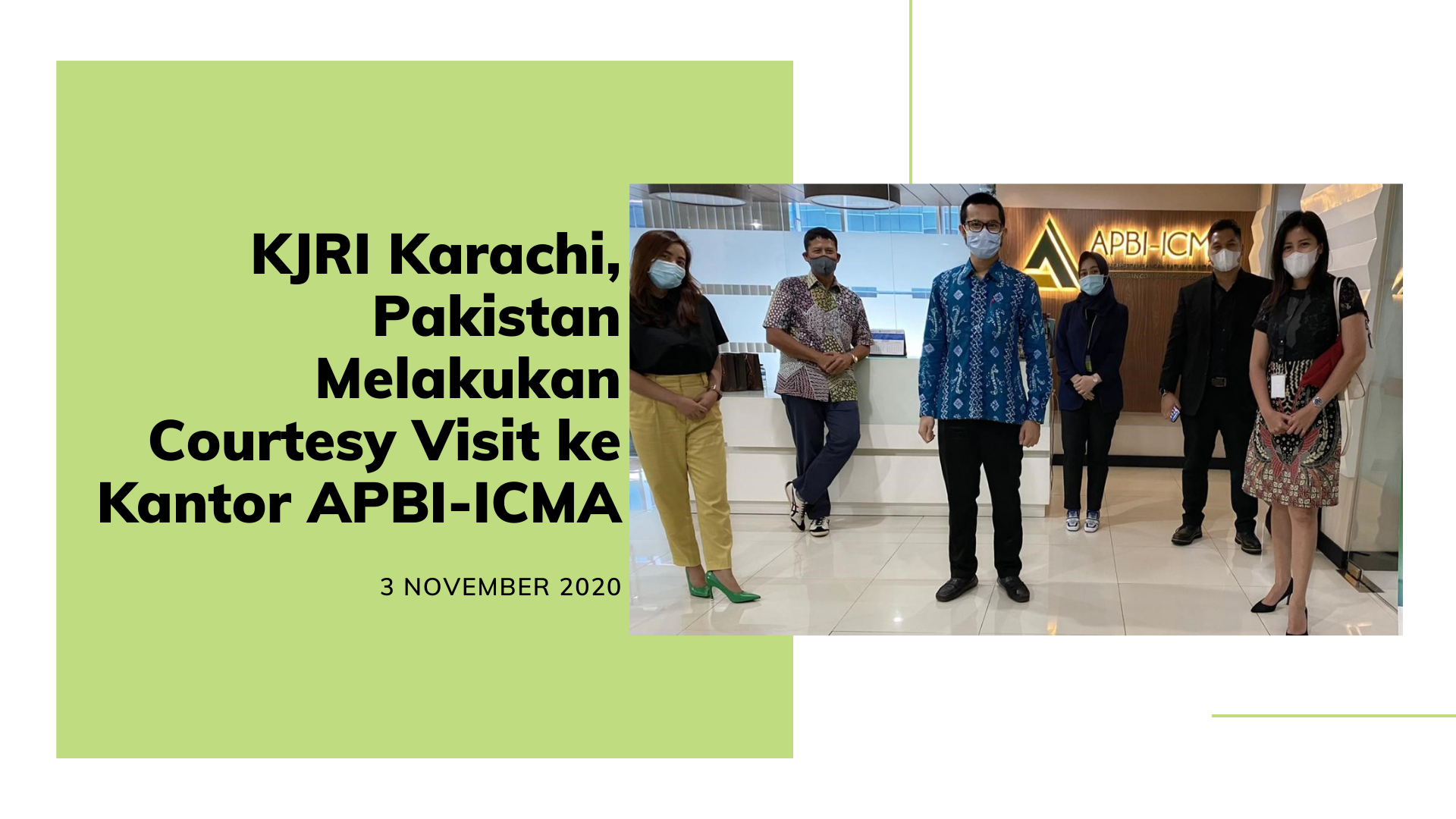 KJRI Karachi, Pakistan Melakukan Courtesy Visit ke Kantor APBI-ICMA