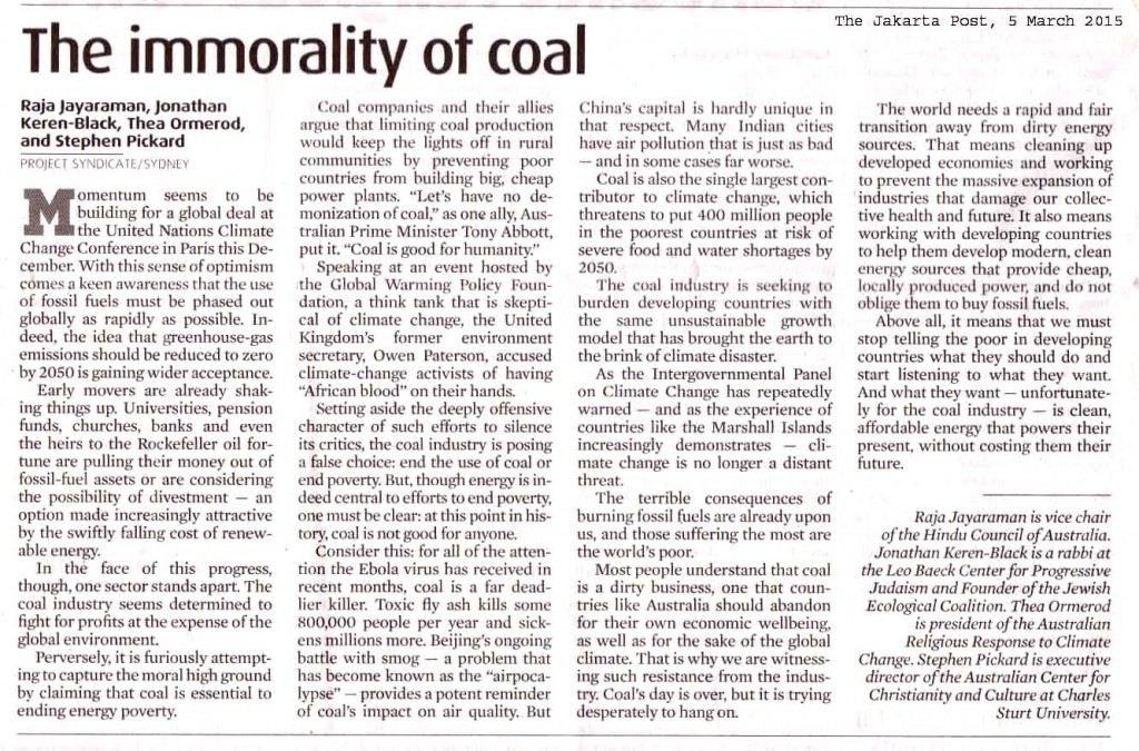 The immorality of coal