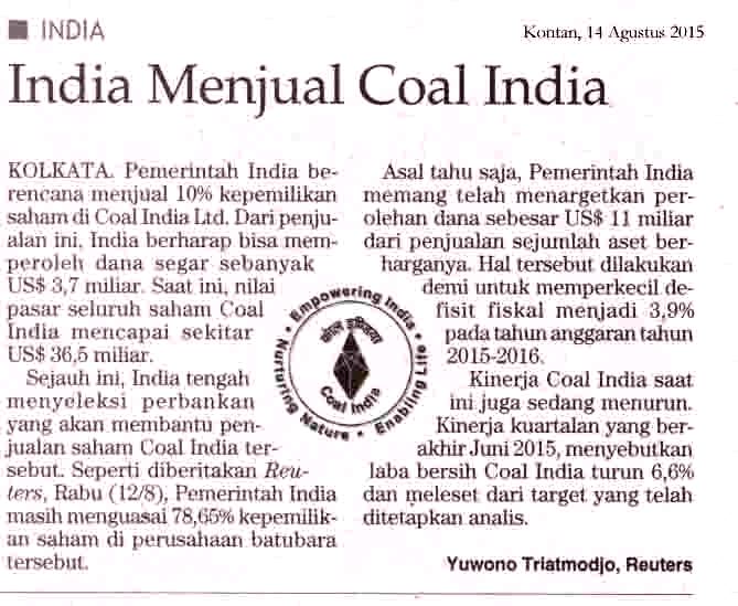 India Menjual Coal India