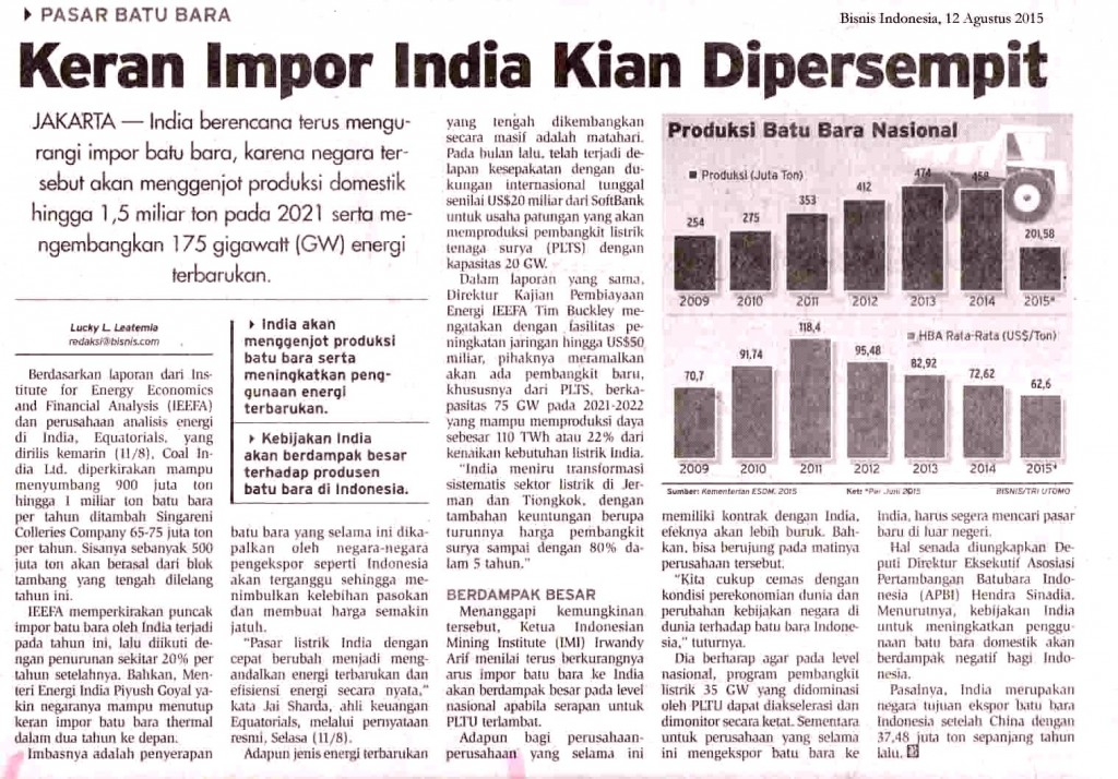 Keran Impor India Kian Dipersempit