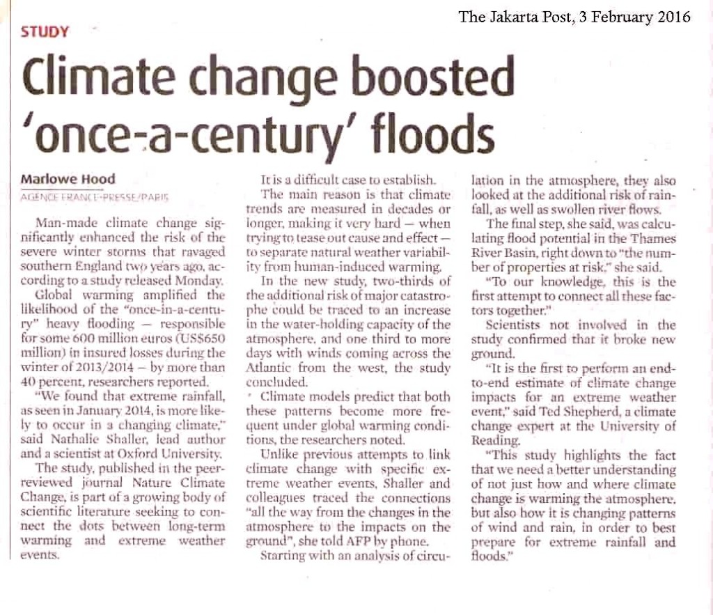 Climate change boosted 'once-a-century' floods