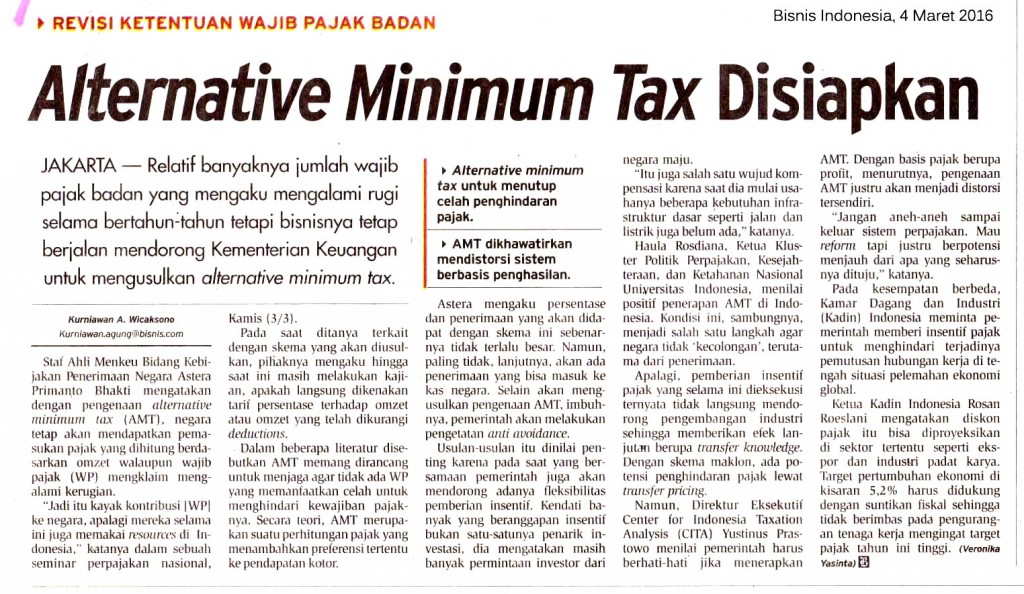 Alternative Minimum Tax Disiapkan