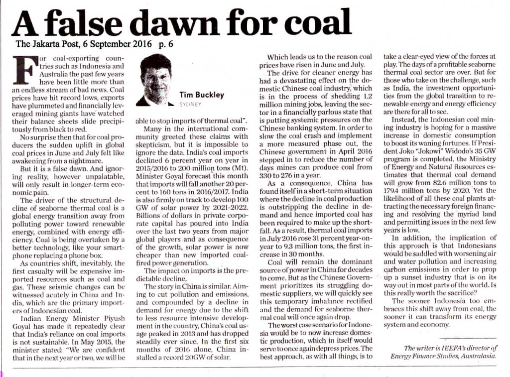 A false dawn for coal