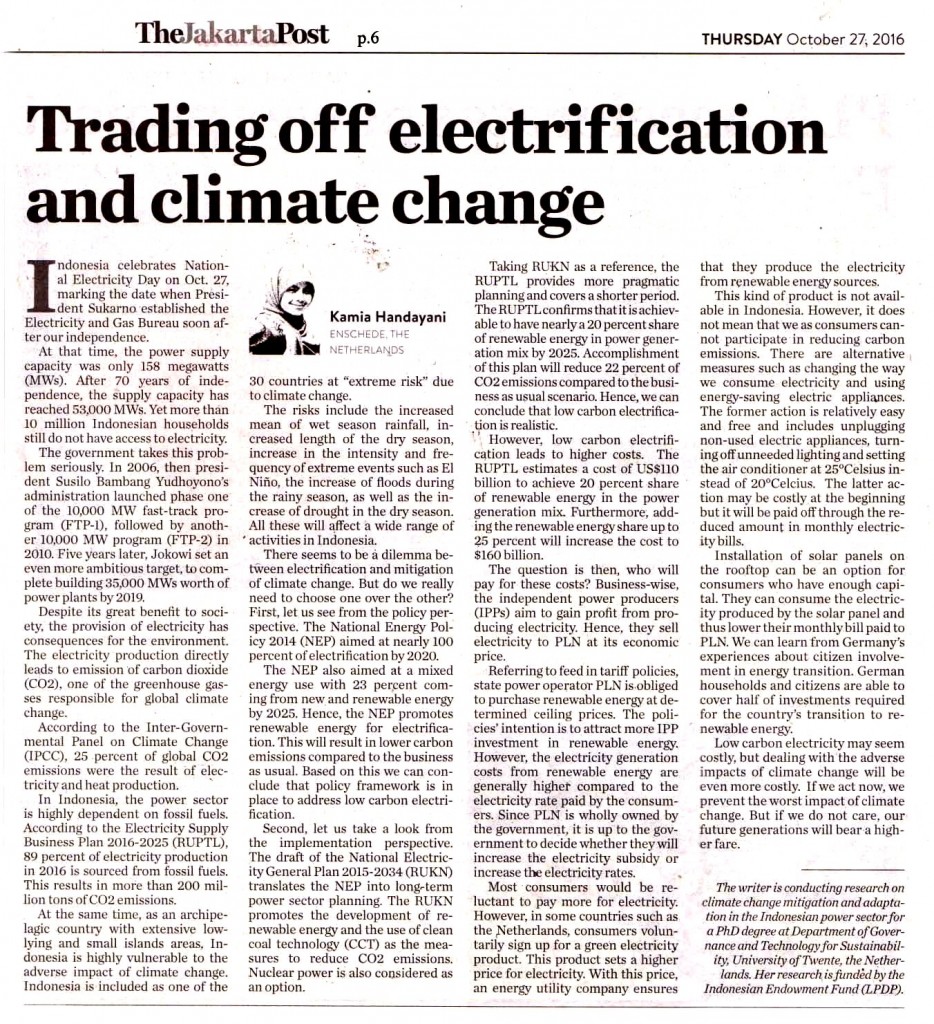 Trading off electrification  and climate change