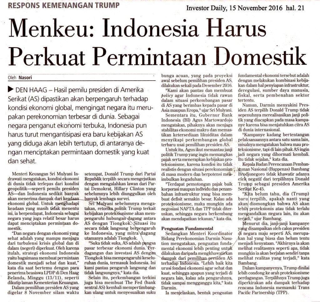 Indonesia Harus Perkuat Permintaan Domestik