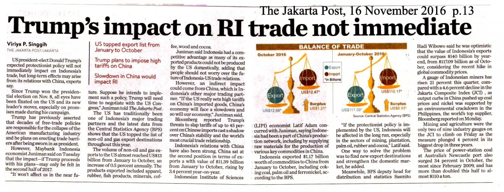 Trump's impact on RI trade not imediate