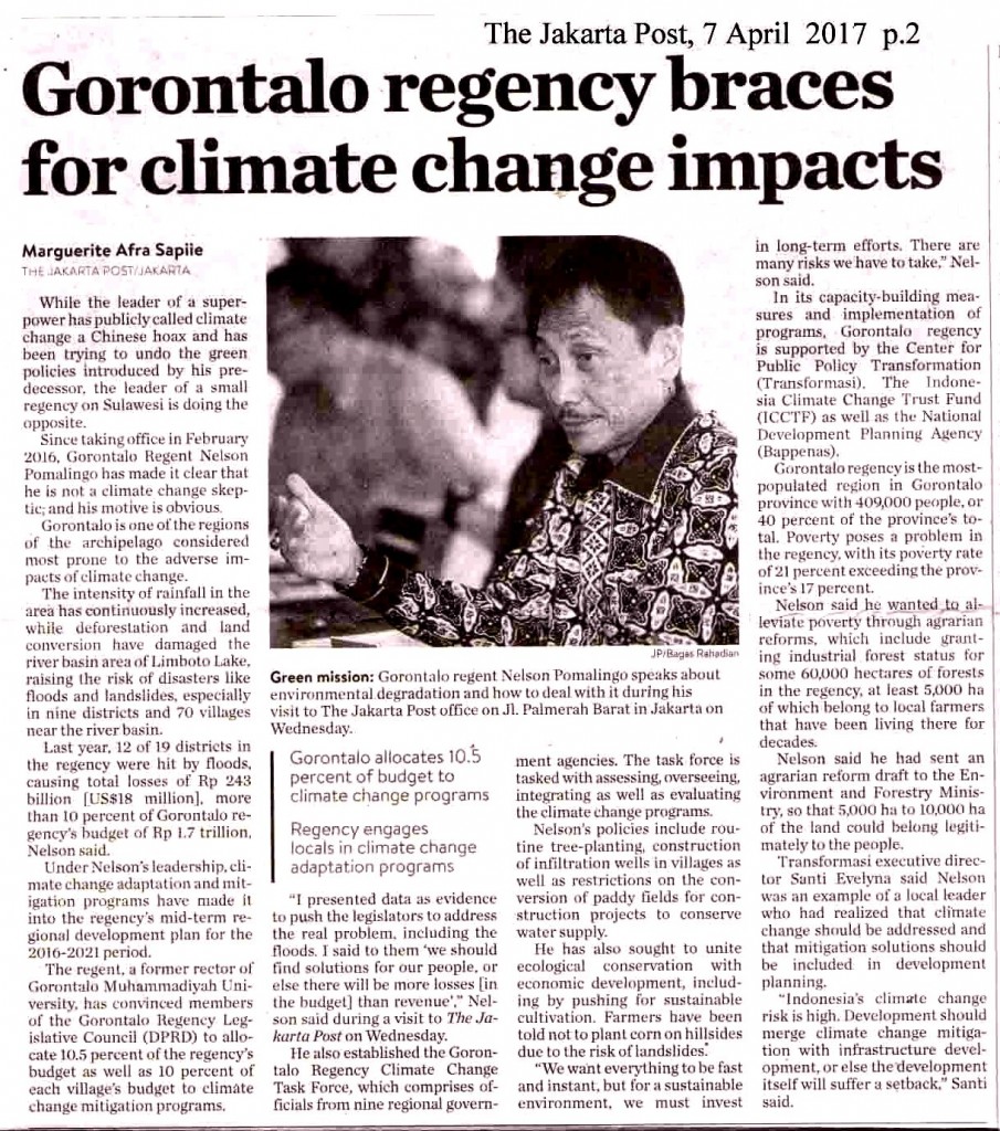 Gorontalo regency braces for climate change impacts
