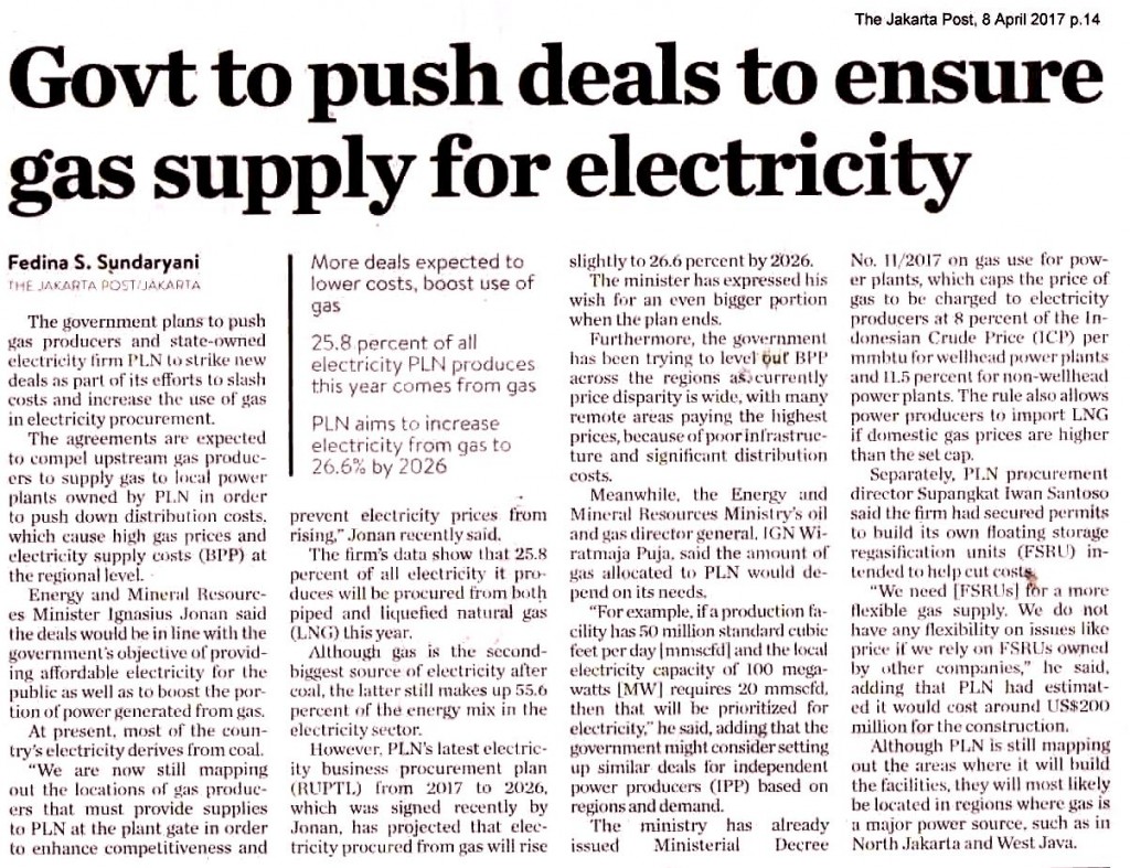 Govt to push deals to ensure gas supply for electricity