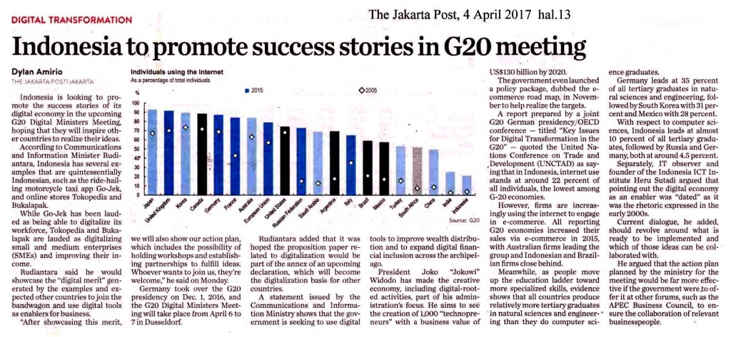 Indonesia to promote success stories in G20 meeting copy