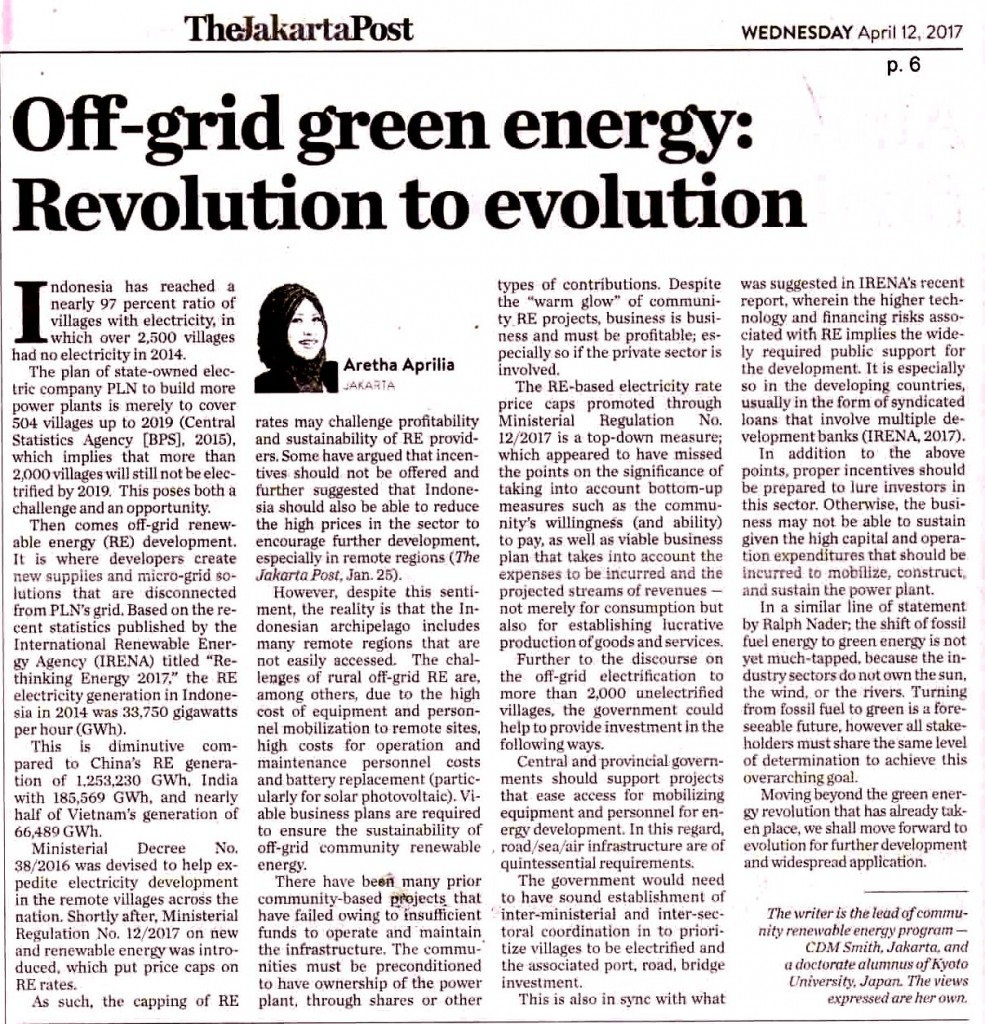 Off-grid green energy__ Revolution to evolution