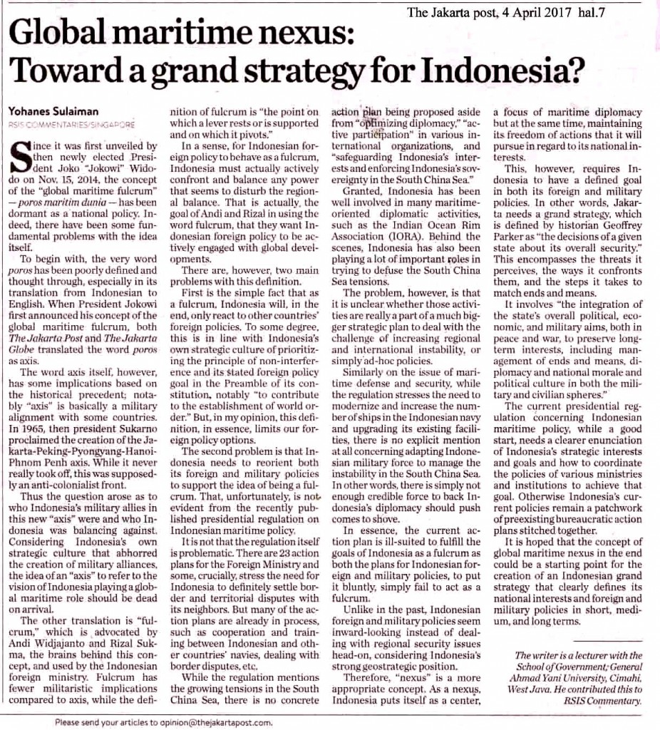 Toward a grand strategy for Indonesia