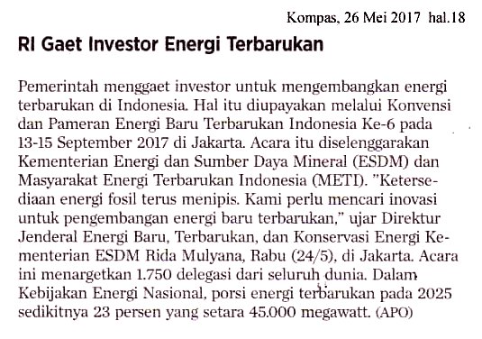 RI Gaet Investor Energi Terbarukan
