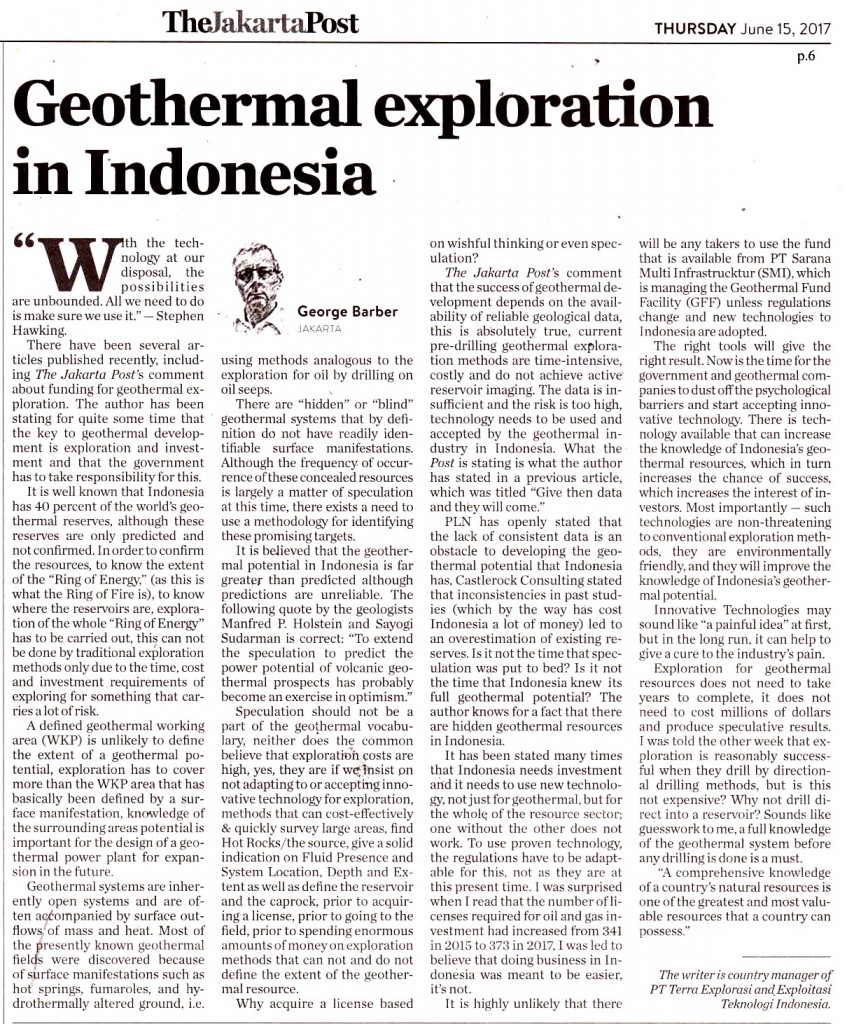 Geothermal exploration in Indonesia