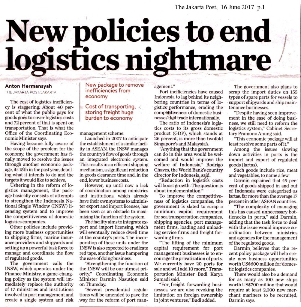 New policies to end logistics nightmare