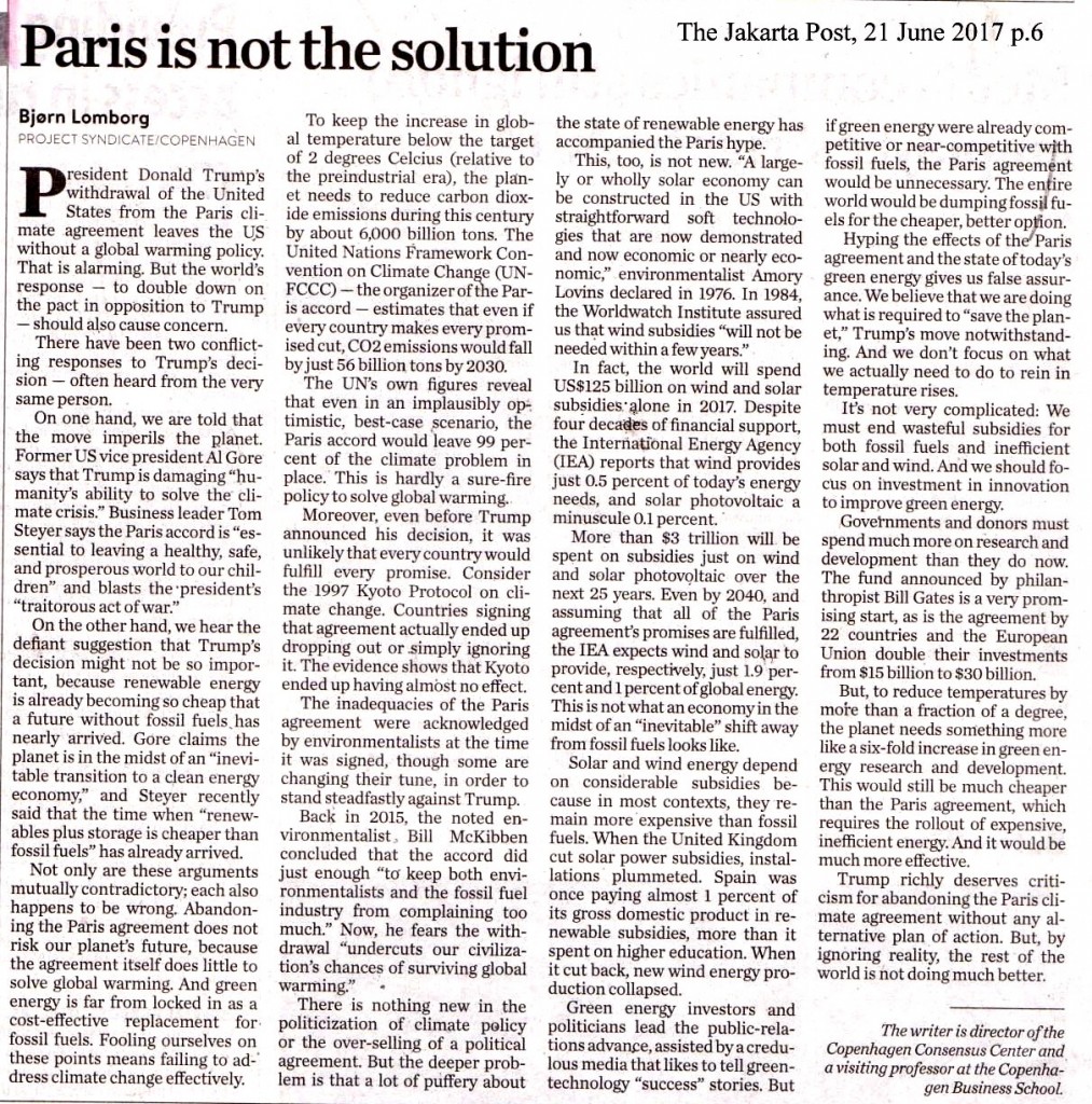 Paris is not the solution