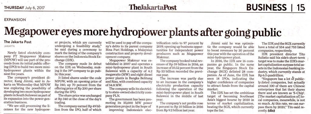 Expansion__ Megapower eyes more hydropower plants fter going public copy