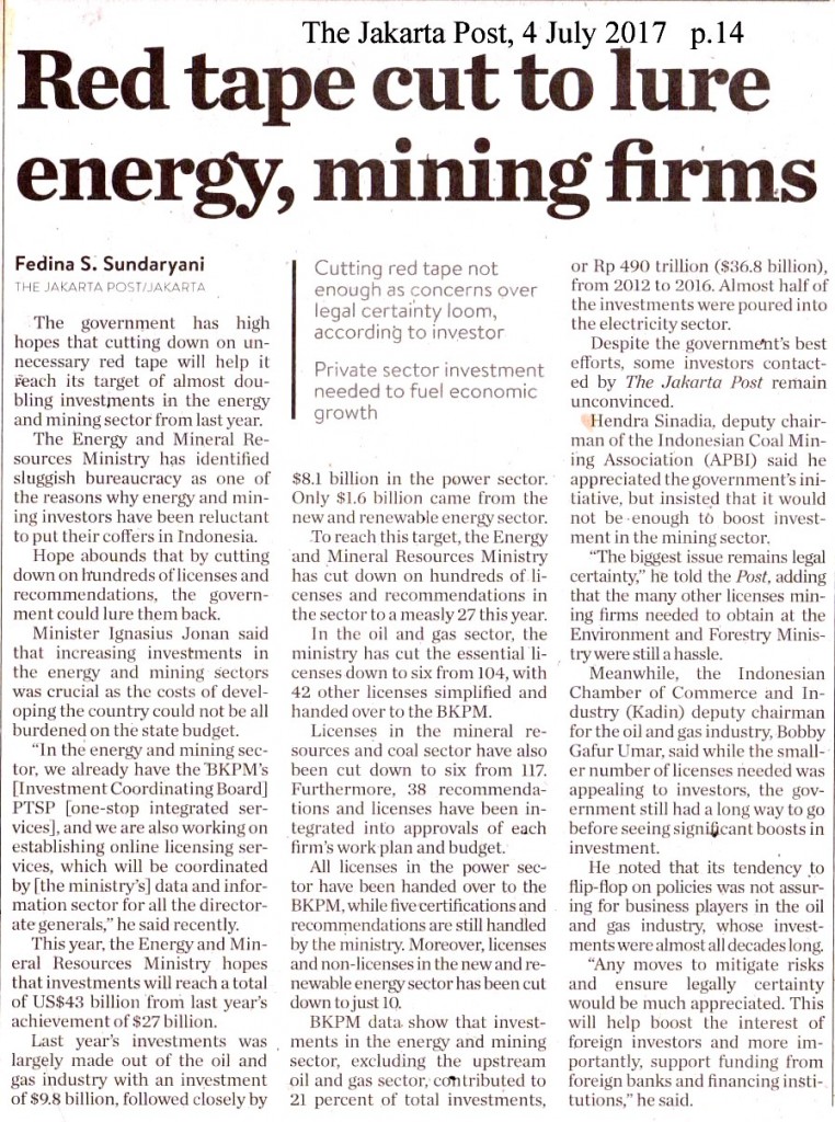Red tape cut to lure energy, mining firms