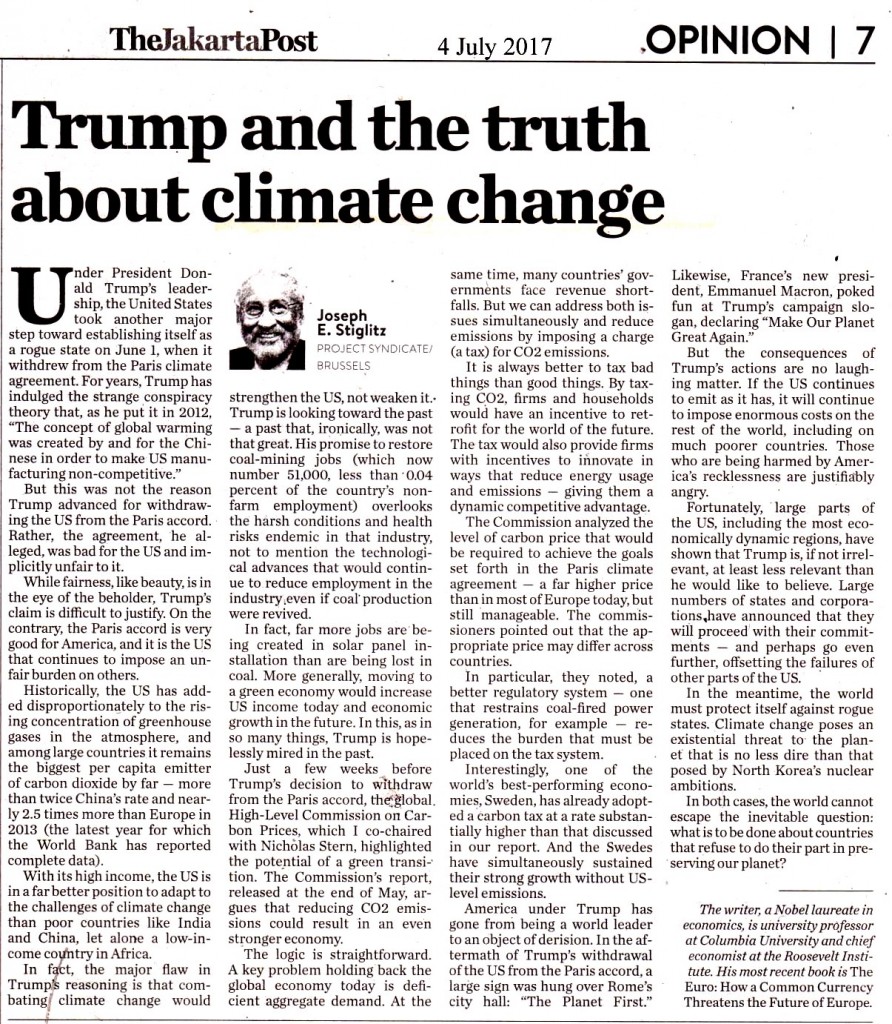 Trump and the truth about climate change