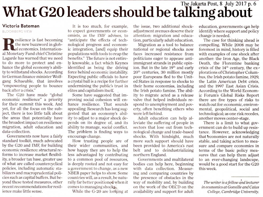 What G20 leaders should be talking about