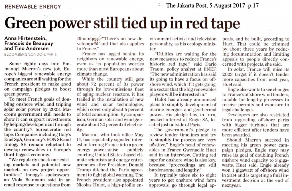 Green power still tied up in red tape
