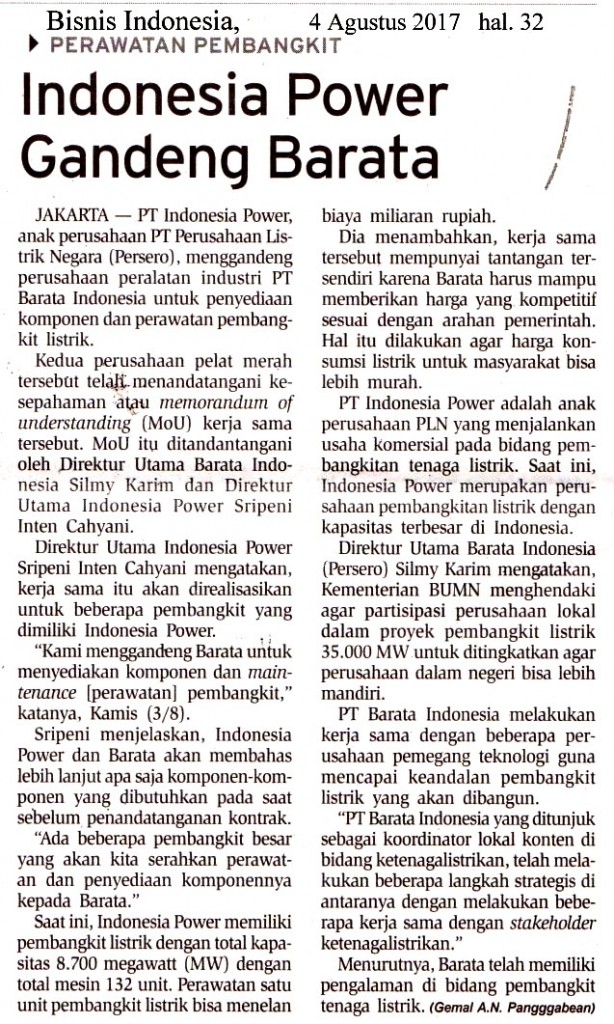Indonesia Power Gandeng Barata