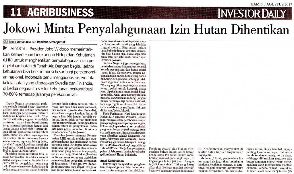 Jokowi Minta Penyalahgunaan Izin Hutan Dihentikan copy