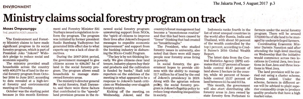 Ministry claims social forestry program on track copy