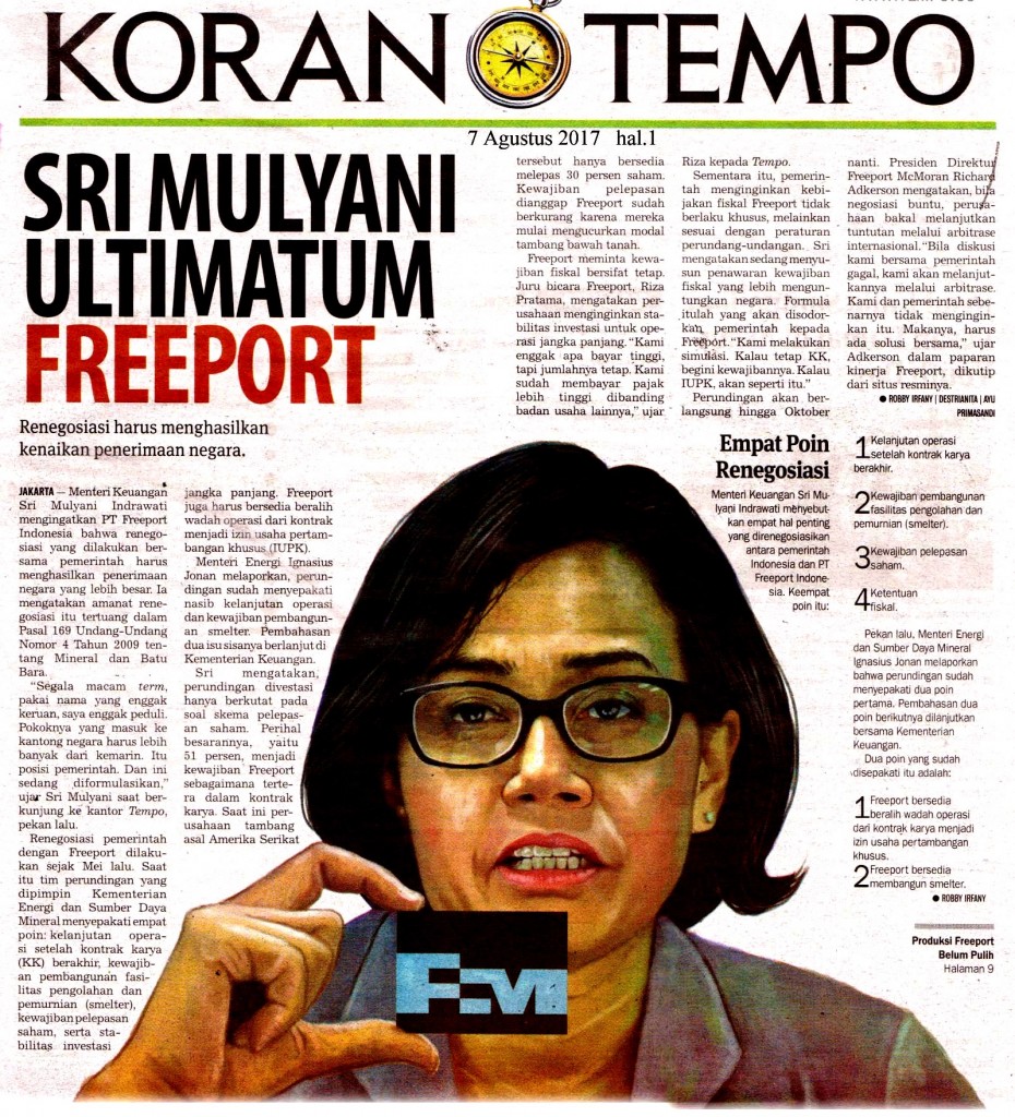 Sri Mulyani Ultimatum Freeport copy