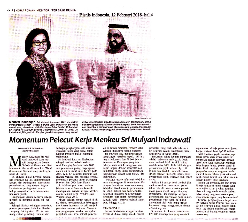 Penghargaan Menteri Terbaik Dunia_  Momentum Pelecut Kerja Menkeu Sri Mulyani Indrawati copy