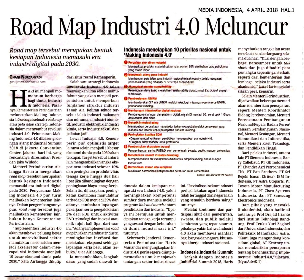 Road Map Industri 4.0 Meluncur copy