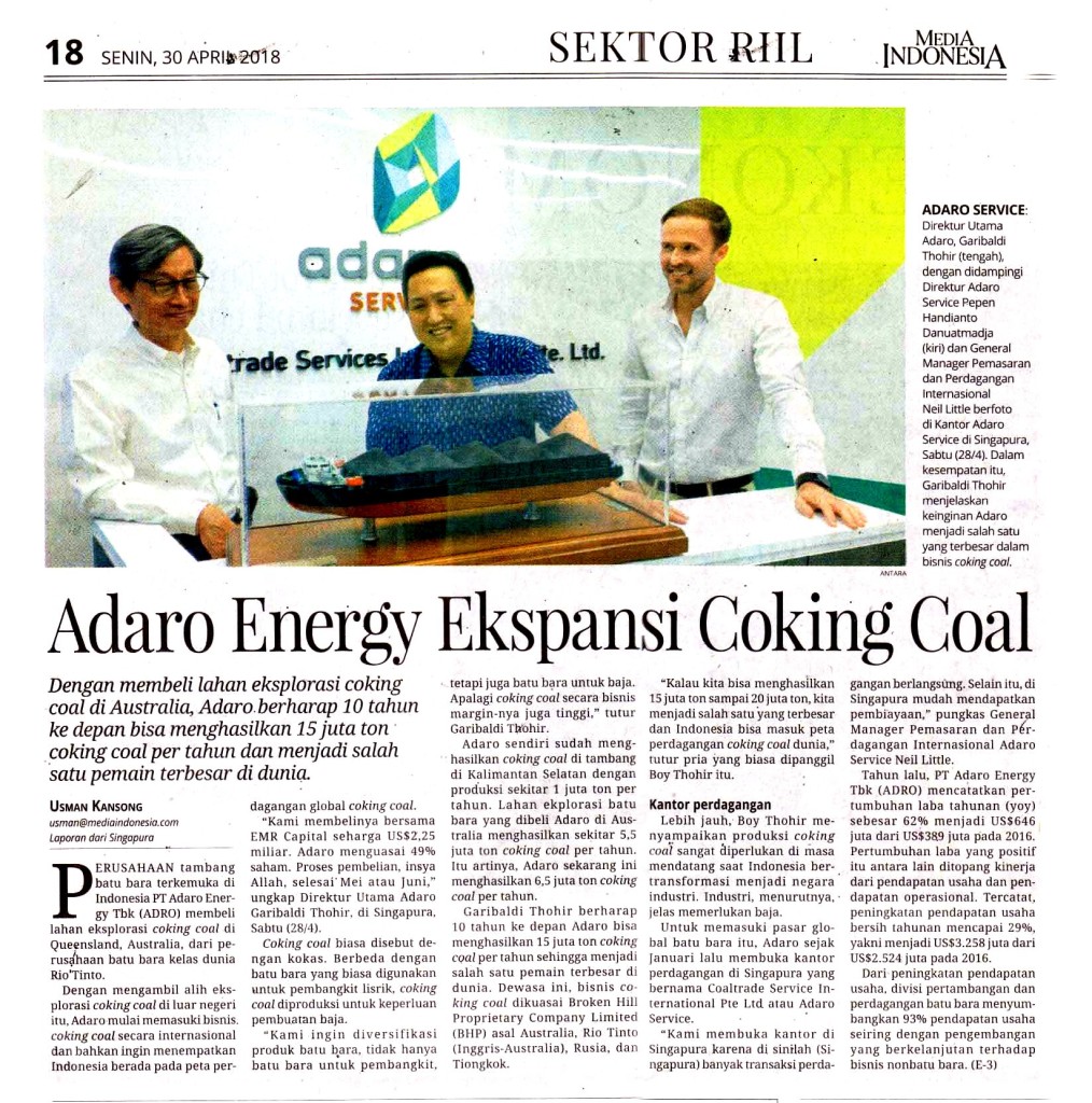 Adaro Energy Ekspansi Coking Coal copy