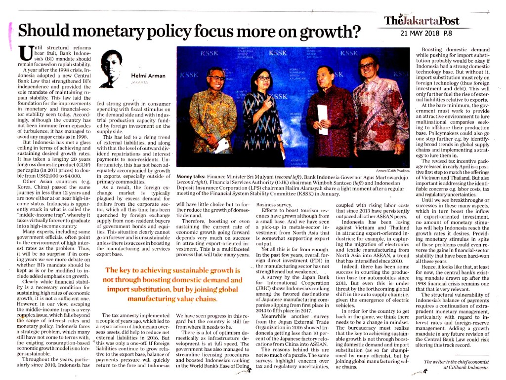 Should monetary policy focus more on growth copy