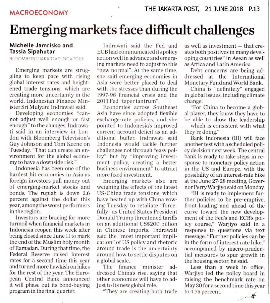 Emerging markets face difficult challenges