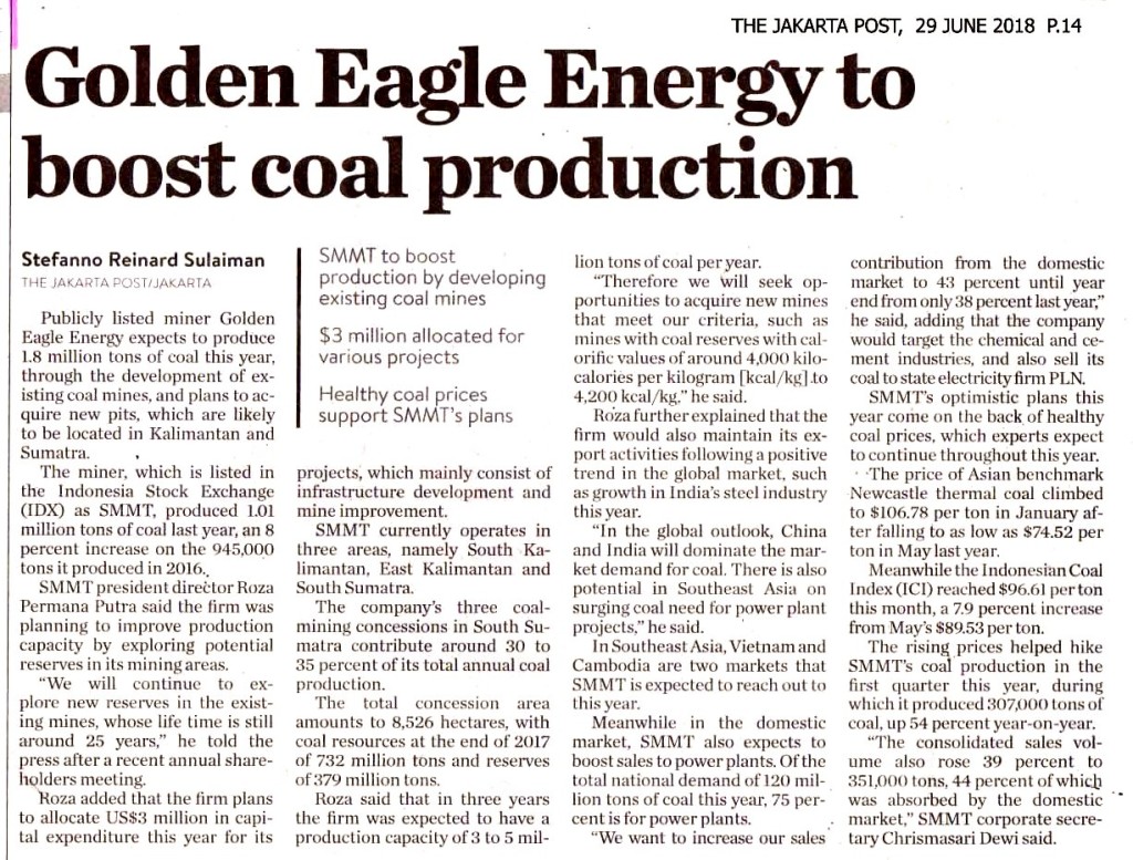 Golden Eagle Energy to boost coal production