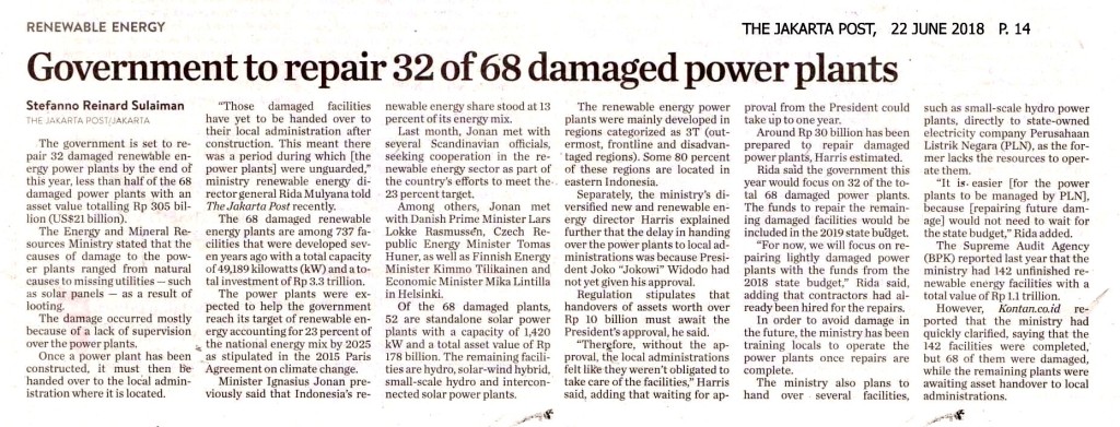 Government to repair 32 of 68 damaged power plants copy