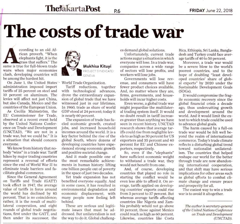 The cost of trade war