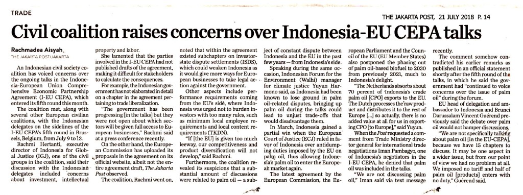 Civil coalition raises concerns over Indonesia-EU CEPA talks copy