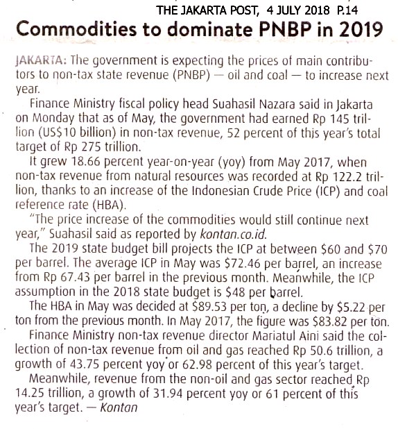 Commodities to dominate PNBP in 2019