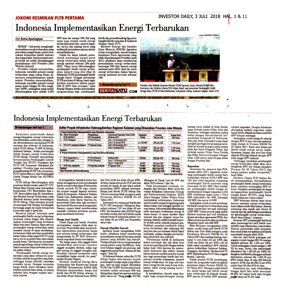 Indonesia Implementasikan Energi Terbarukan copy