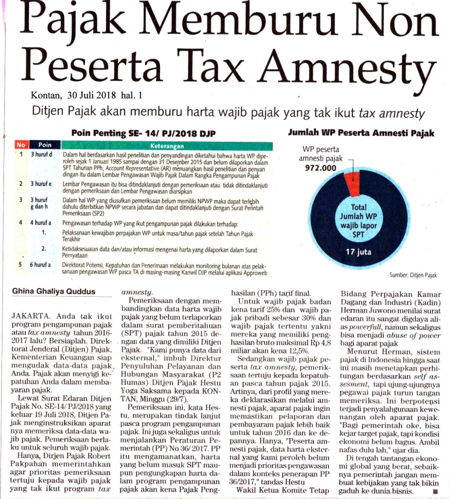 Pajak Memburu Non Peserta Tax Amnesty