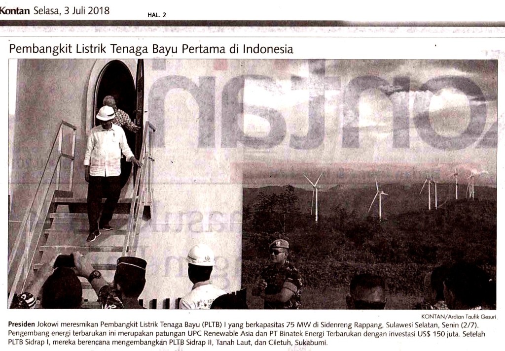 Pembangkit Listrik Tenaga Bayu Pertama di Indonesia
