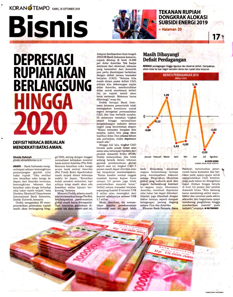 Depresiasi Rupiah Akan Berlangsung Hingga 2020 copy