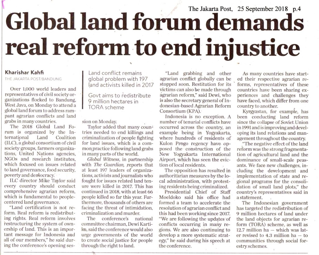 Global land forum demands real reform to end injustice
