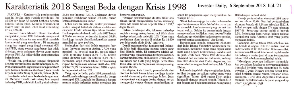 Karakteristik 2018 Sangat Beda Dengan Krisis 1998 copy