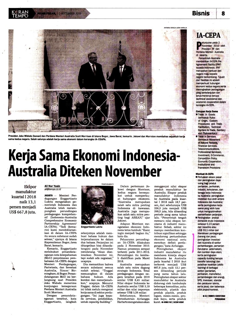 Kerjasama Ekonomi Indonesia-Australia Diteken November copy
