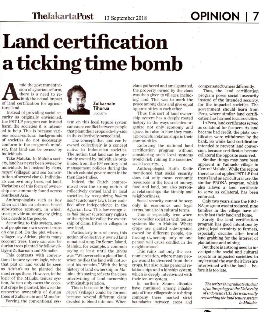 Land certification a ticking time bomb