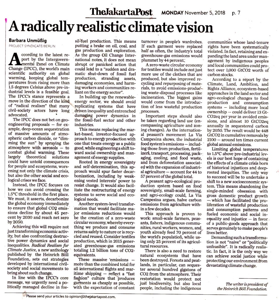 A radically realistic climate vision